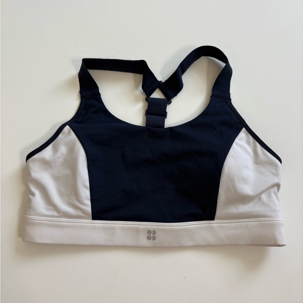 Sweaty Betty Size M Navy White Sports Bra Padded